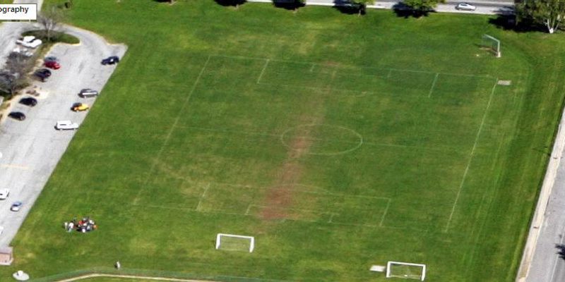Aerial shot of Wenatchee High School Soccer Field
