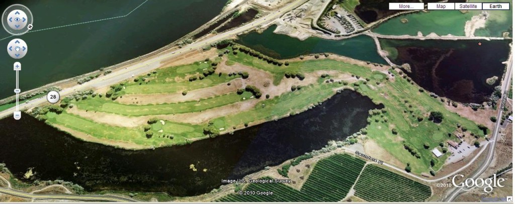Aerial view of Rock Island Golf Course