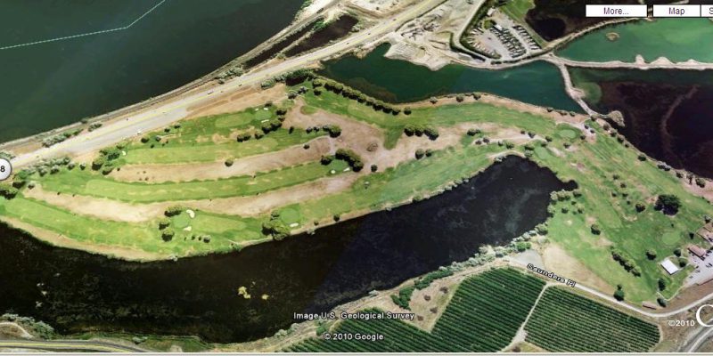 Aerial view of Rock Island Golf Course