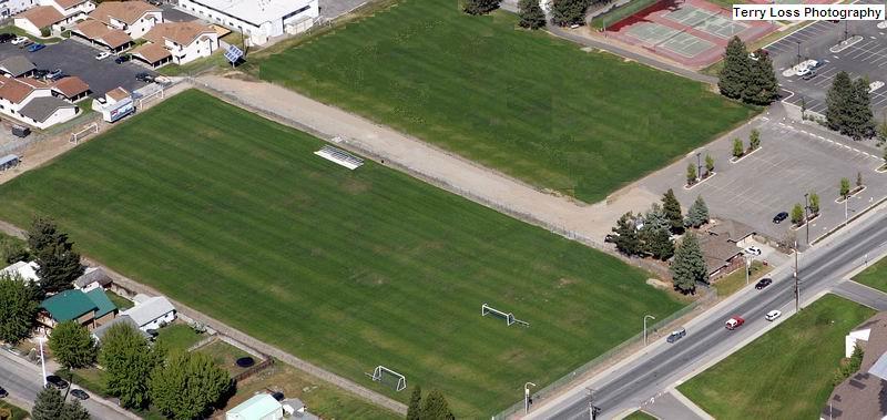 Aerial view of Mike Hollis Field